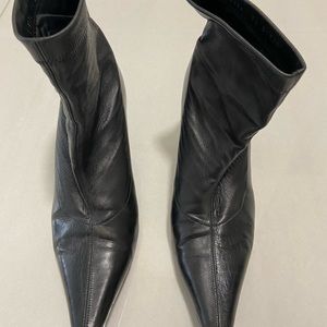 Cole Haan black leather booties. Made in Italy